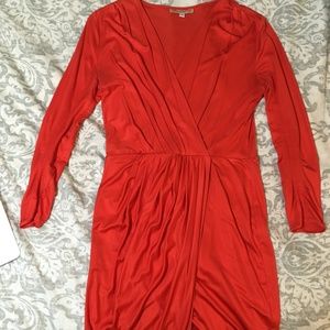 Mara Hoffman Red Silk Draped Cocktail Dress
